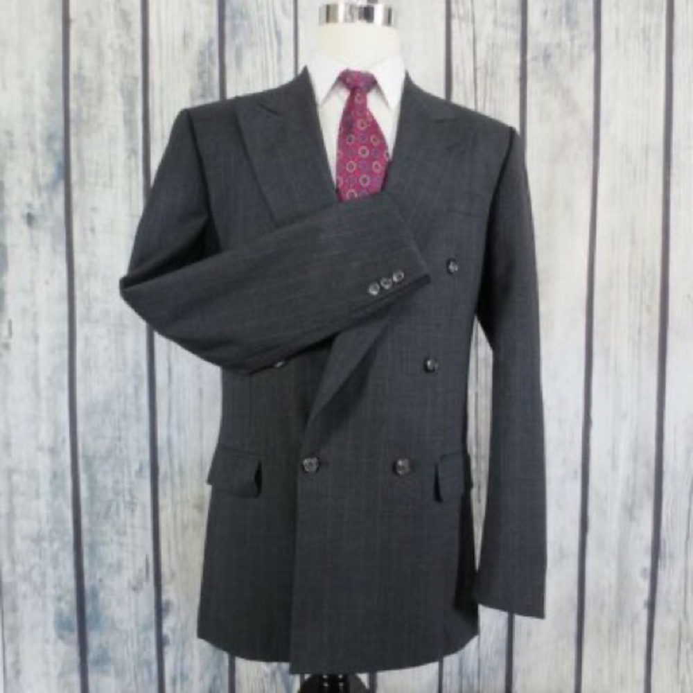 Pierre Balmain MENS Charcoal pinstripe suit